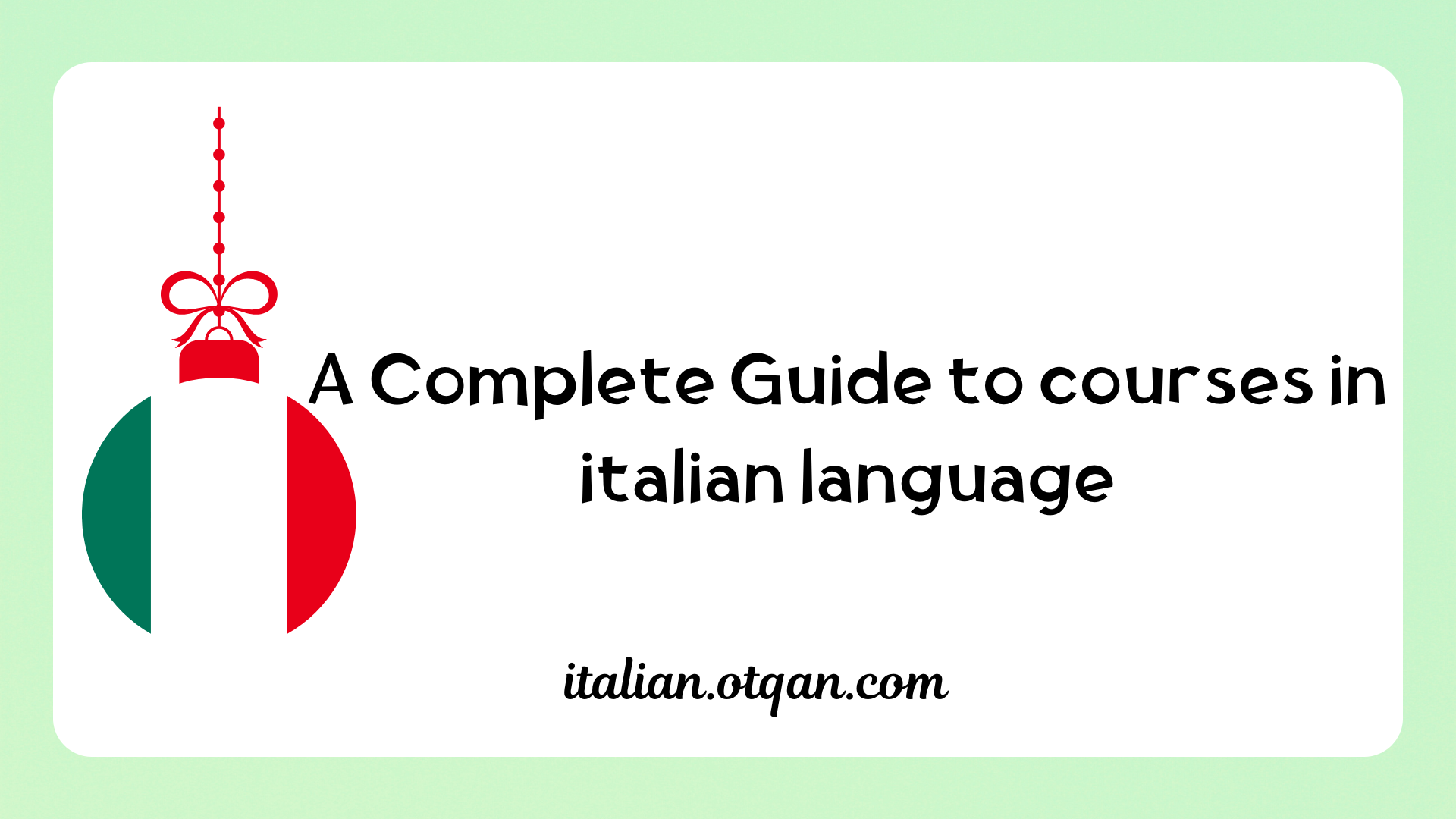 courses in italian language