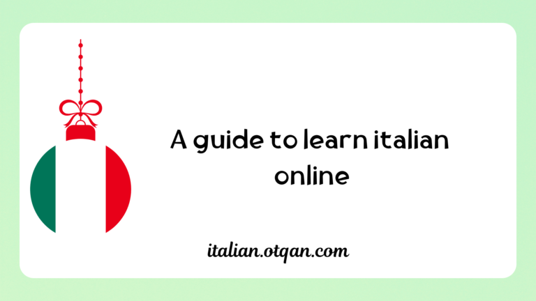learn italian words online